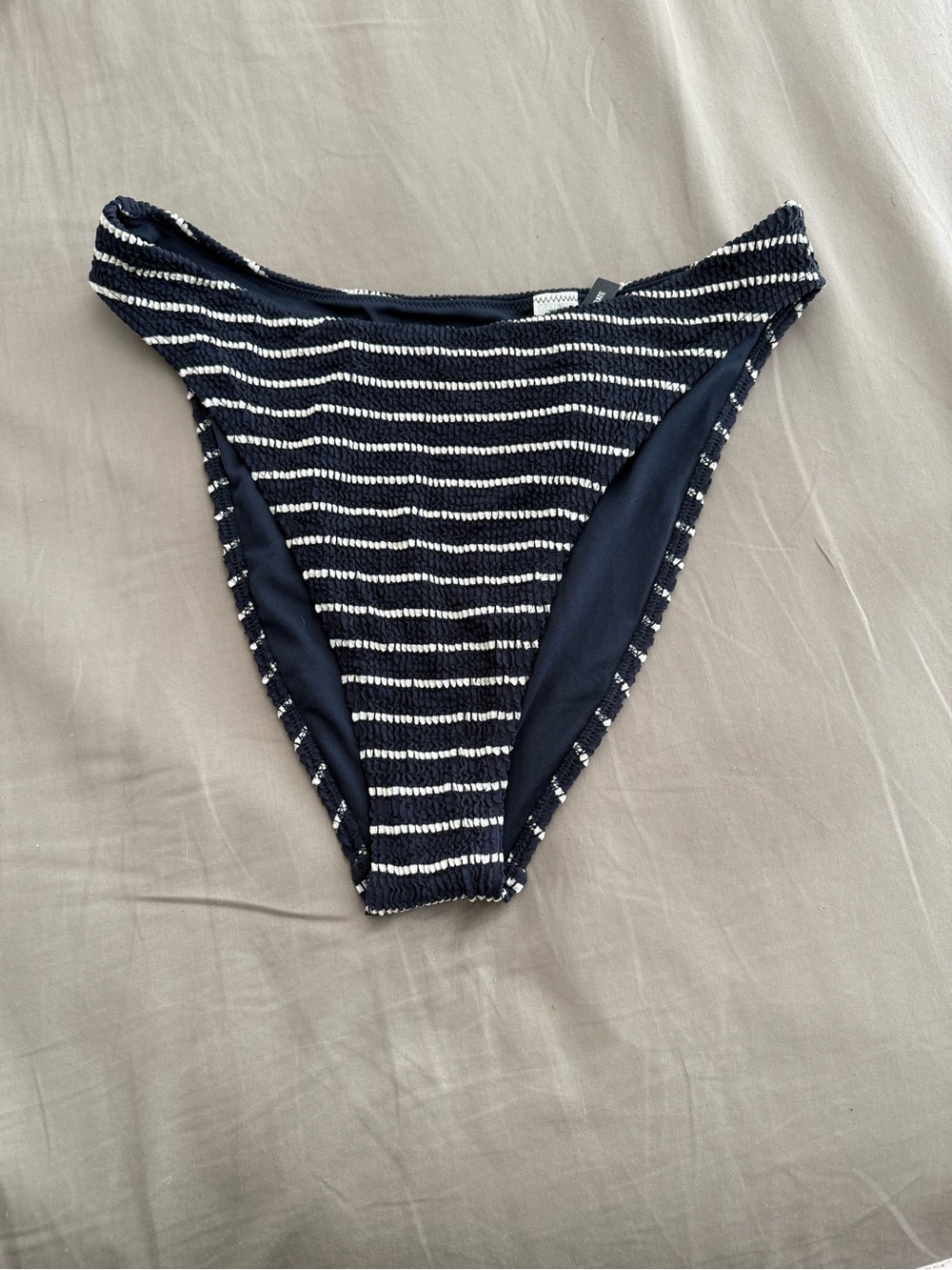 Abercrombie Navy and White Swim Bottoms